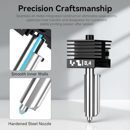 Hardened Steel Nozzle for Bambu Lab A1/A1 Mini/P2S/X2D/A2L/H2D/H2S/H2C - size: 0.2mm/0.4mm