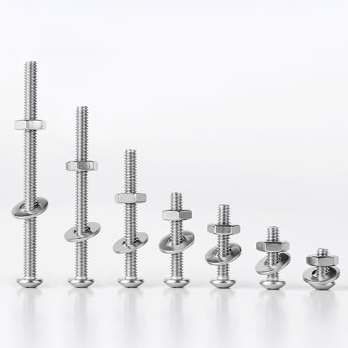 1/4-20 x 2 Pan Head Machine Screws Nut Bolt Washer Assortment Kit,(20 Sets) 304 Stainless Steel 18-8 Phillips Drive Full Thread Assorted - size: 1/4-20 x 2"