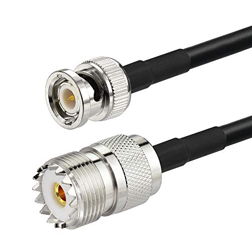 Eightwood UHF Female SO239 to BNC Male Antenna Extension Cable RG58 10 Feet - size: 10 feet