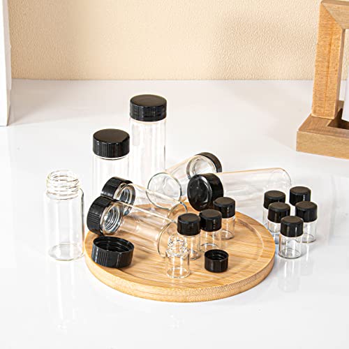 30ml Clear Small Glass Vials 30pcs with Screw Caps(30pcs) - color: Clear, size: 30ml 30pcs