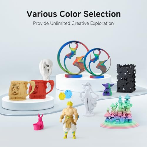 YOUSU 1.75mm Matte PLA 3D Printer Filament Bundle 10 Colors 10 * 250g - color: 01-matte10 Color (10-pack), size: Matte PLA