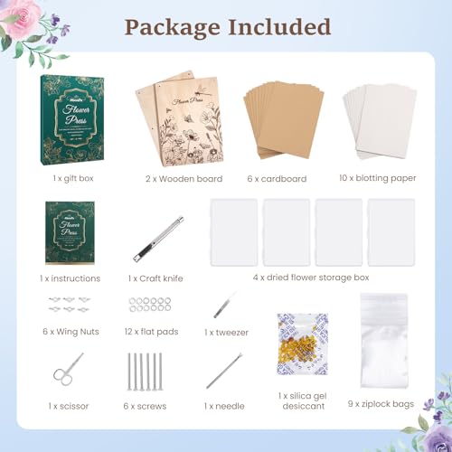 Extra Large Flower Press Kit for Adults, 17" x 11.8" Flower Pressing Kit - size: 17" x 11.8" 5 Layers