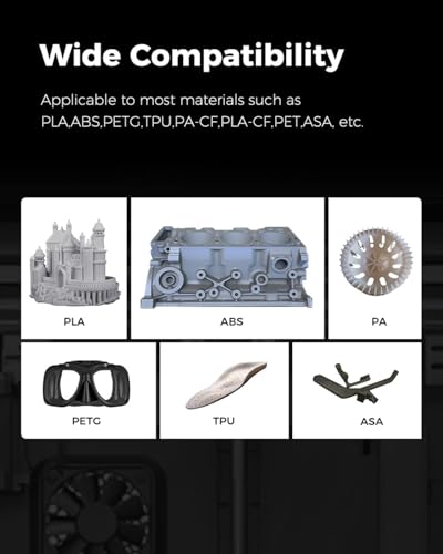Creality Official K2 Plus Build Plate, 370x370mm Epoxy Resin Surface Magnetic Flexible Removable Spring Steel Printing Plate 3D Printer Bed Plate (Without Magnetic Base) - color: Epoxy Resin Black, size: K2 Plus