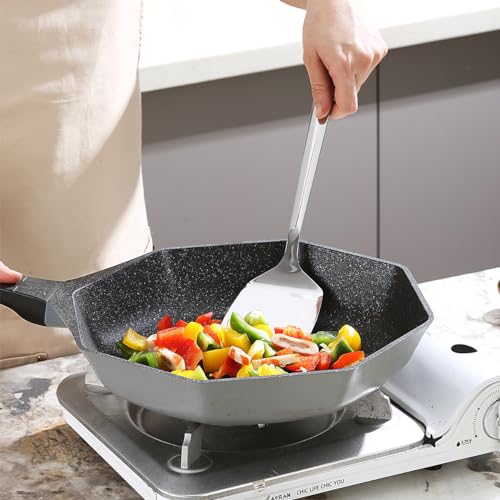 Kyraton Stainless Steel Spatulas Set, Silver Slotted Turner, Solid Turner, Kitchen Spatulas for Nonstick Cookware, Dishwasher Safe, Easy to Clean
