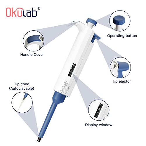 Single-Channel Micropipette, 10-100μl, Manual Adjustable Mechanical Pipette, High-Accurate, Variable Volume, Autoclavable, TPMP100A1 - style: 10-100μl
