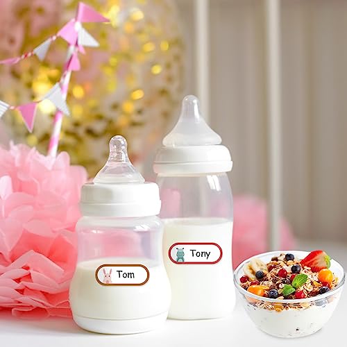 480 Baby Bottle Labels for Daycare, Waterproof Self-Laminating - style: Cute Animal Style