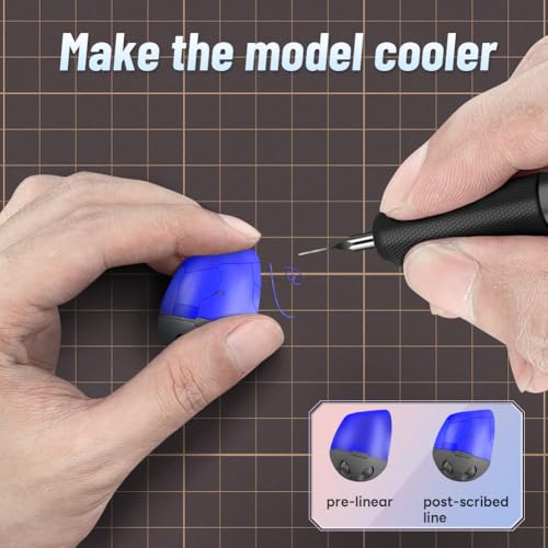 stedi Model Scriber Chisel 0.1mm Tungsten Steel for Panel Line Resin Models - style: Red+0.1mm