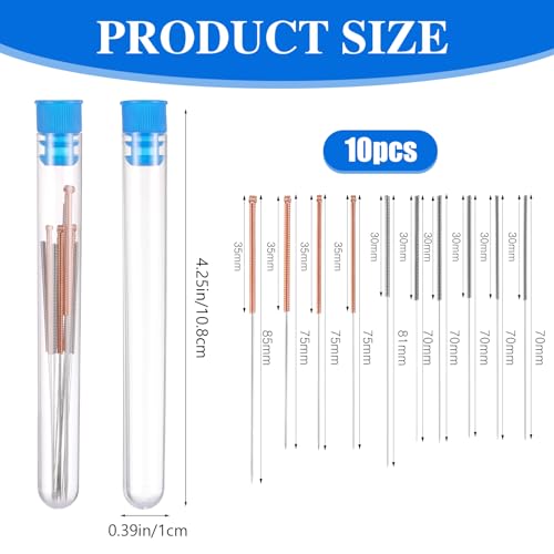 3D Printer Nozzle Cleaning Needles, 10 Sizes 3D Printer Cleaning Tools Kit Stainless Steel Nozzle Cleaning Needles 3D Printer Cleaner Accessories (Diameter 0.15/0.2/0.25/0.3/0.35/0.4/0.5/0.6/0.8/1 MM)