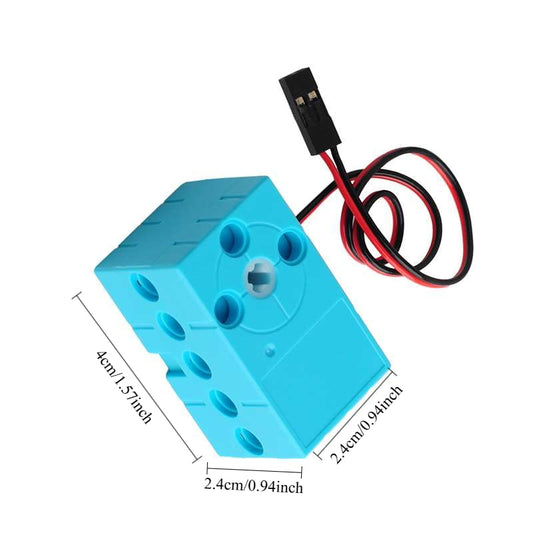 2PCS Geekservo Programmable Building Block Servo Motor, 360 Degree Rotation, 2P/3P Wire, Compatible with Microbit Raspberry Pi (2KG Slow Speed Motor) - style: 2KG Slow Speed Motor