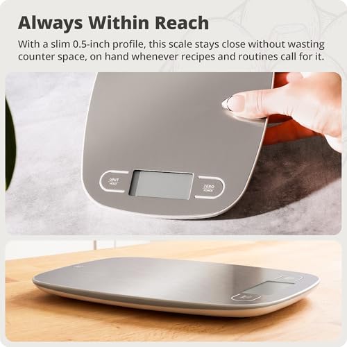 Greater Goods Food Scale, Slim & Compact, 1g Precision (Stainless Steel) - color: Stainless Steel