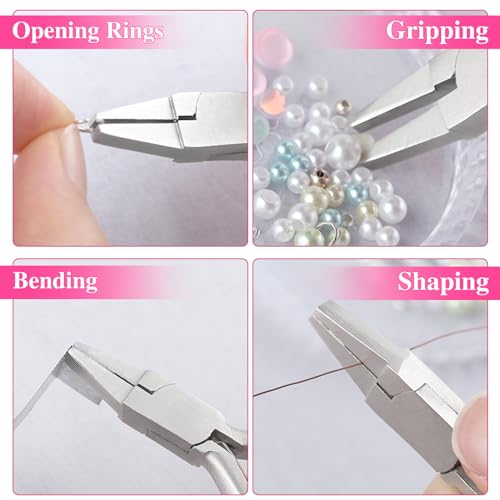 Mini Duckbill Pliers for Jewelry Making - Small Flat Nose Pliers, Slim Line Precision, Ideal for Beading Wire & Bending - style: Slim Line Flat Nose Pliers