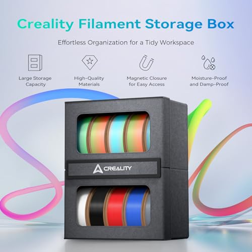 Creality 3D Printer Filament Storage, 10kg Capacity Storage Box, 3D Filament Dryer with Magnetic Closure, Moisture-Proof & Damp-Proof, Large Capacity Rack & Resin Sealed Dust Cover, Easy Access - color: 10kg Capacity Storage Box