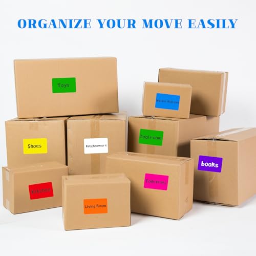 Ououstate Removable Yellow Labels 3" x 2" Moving Stickers for Packing Box - color: Yellow