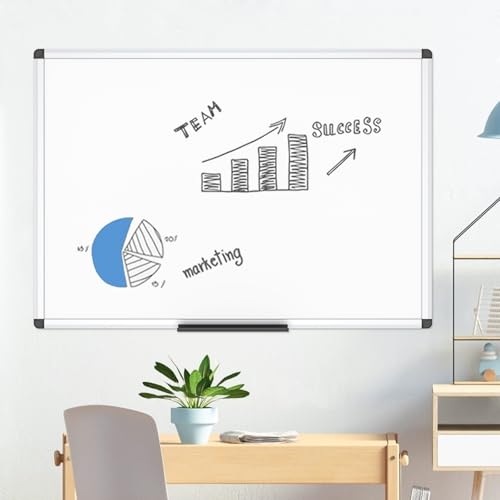 VIZ-PRO Magnetic Dry Erase White Board for Wall, 48 x 36 Inches, 2 Pack - size: 2 Pack 48 X 36 Inches