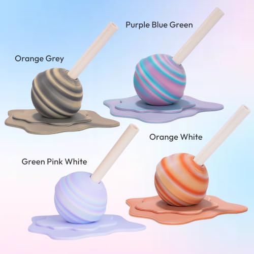 AMOLEN Matte PLA 3D Printer Filament Bundle, Multicolor Gradient Rainbow PLA 1.75mm Pack, Fast Color Change 3D Printing Filament for Most FDM 3D Printer, 200g X 4 Spools - color: Orange Grey/Green Pink White/Purple Blue Green/Orange White