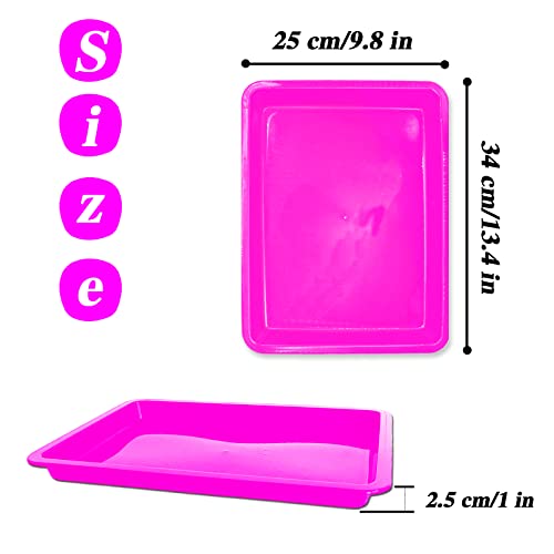 10 Pack Large Size Plastic Art Trays,13.4 * 9.8 * 1 inch - size: Large