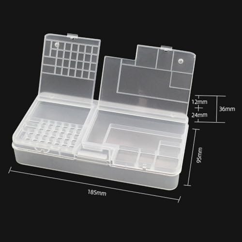 Clear Rectangular Double Layer Component Containers Hardware Organizers Box Storage Box Holder Component Storage Organization Tool
