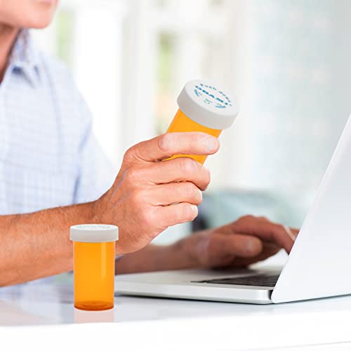 Plastic Medicine Pill Bottles with Child Resistant Caps - Push Down and Turn - Prescription Vial, Medicine Container, Pill Cases Dispenser Organizers (12pcs, 13 Dram) - size: 13 Dram