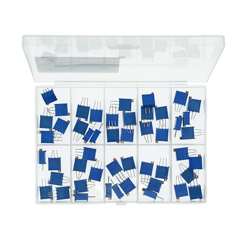 3296W Multiturn Trimmer Potentiometer Kit 10 Values 50 Pcs 500R-1M