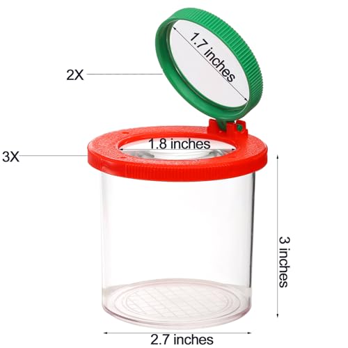 Coloch Set of 10 Insert Bug Viewer for Kids, Magnifying Insect Box, Bug Magnifier Container Critter Insect Bug Cage Bug Jar Bug Viewer Collecting Kit Bug Catcher Set