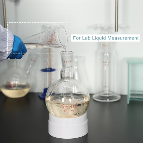 stonylab Graduated Cylinder, 1-Pack Borosilicate Glass Conical Measuring Cylinder Beaker with Wide Mouth and Pour Spout for Precise Measurement, 250 ml - size: 250 ml