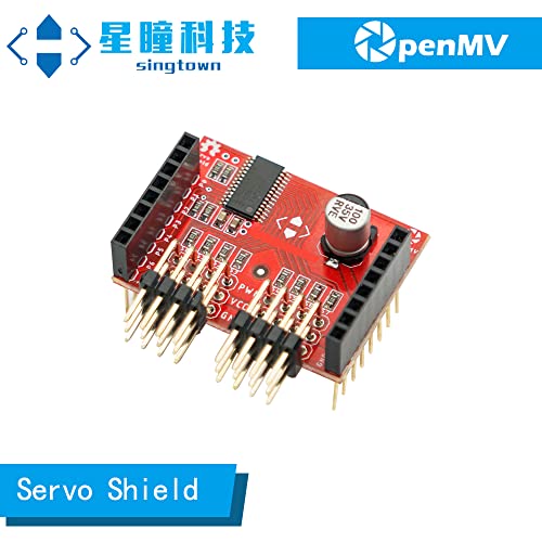 OpenMV Servo Shield PCA9685, IIC 8 Channel PWM Control 8or16 Servos, Apply to OpenMV Cam H7 Plus, OpenMV Cam H7, OpenMV Cam M7, OpenMV Cam H7 R2, SingTown
