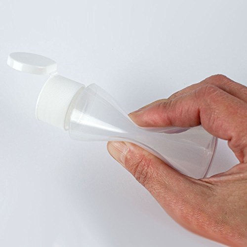 Chica and Jo 2oz Clear Plastic Empty Squeeze Bottles, Travel Size, Set of 6