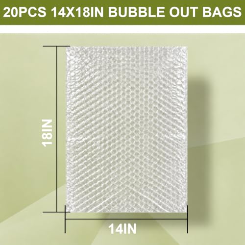 20PCS 14x18"Bubble Pouches,Shockproof Cushioning Protection - size: 20PCS-14x18Inches