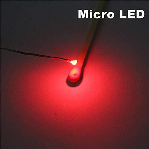 25pcs Pre-soldered Micro Litz Wired Leads Red SMD Led 0603 + Muti-Resistor New - color: (4)Red, size: 25pcs