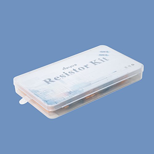 0 Ω to 1 Mega Ohm Resistors Assortment Kit of 1 Percent Tolerance| Metal Film Resistor/Variety Pack of 605 Pcs/Plastic Box | Fits Excellently to Breadboards/Arduino Projects