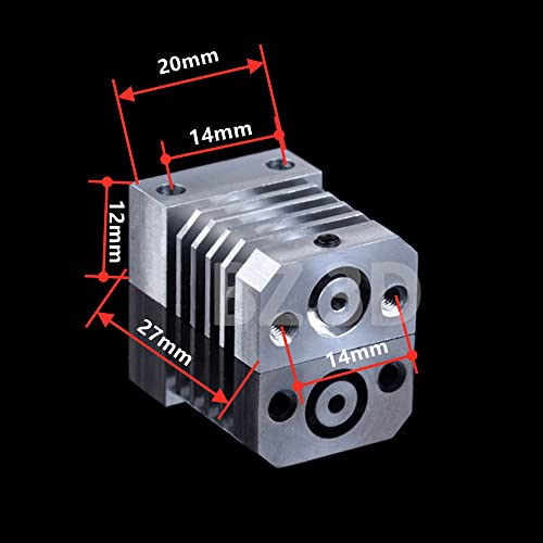 Ender 3 All Metal Hotend Upgrade Kit,Titanium Alloy Heatbreak,MK8 Hardened Steel Nozzle 0.4mm for Ender 3/V2 /Pro/Max/Ender 5 /Pro/Plus/CR-10 /CR-10S/CR-10 S4/S5 - style: Hardened Steel Nozzle Kit