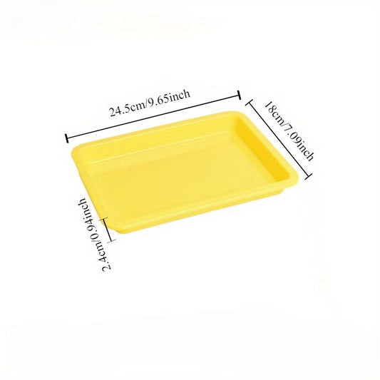 Plastic Art Trays,5 Pieces Stackable Activity Crafts Organizer, Serving, Jewelry Tray for DIY Projects, Painting, Beads, Organizing Supply