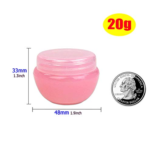 6pack 20g Cosmetic Container, 20ml Small Sample Jars w/Inner Lid - color: 20ml, size: 6pack