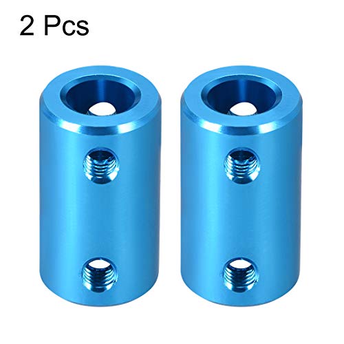 uxcell 8mm to 8mm Bore Rigid Coupling Set Screw L25XD14 Aluminum Alloy,Shaft Coupler Connector for 3D Printers, Motor Accessories,Blue,2pcs - color: Blue, size: 8mm to 8mm