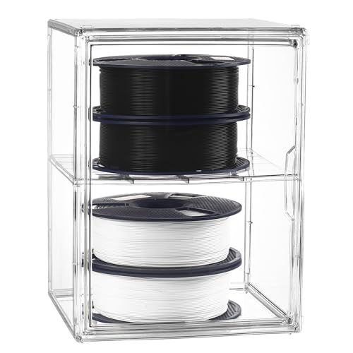 Acrylic Filament Storage Box Compatible with SUNLU PLA 3D Printer Filament, Filament Container Holder for Bambu Filament