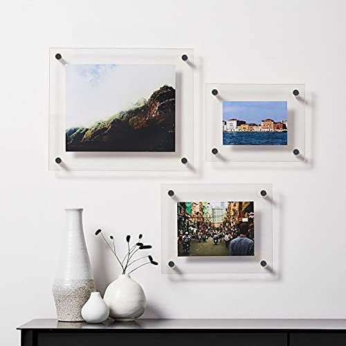 MTRSOCHO 8 Pack Standoff Screws 3/4 x 1 Inch Black Sign Standoffs Stainless Steel Stand Off Wall Mounts for Hanging Acrylic Picture Frame, Advertising Screws Kit