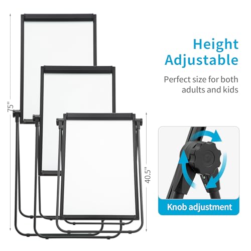U Stand White Board Easel, 36x24 Double Sided Magnetic Dry Erase Board - size: 36"W x 24"H