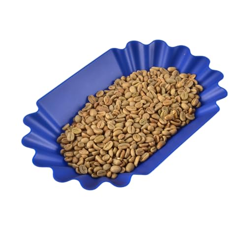 CAFEMASY Coffee Beans Cupping Sample Tray Reusable Plastic Plate for Scooping and Weighing, Display Sample Coffee Beans (5pcs-Blue) - color: 5pcs-blue