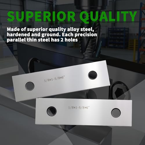 10 Pairs Thin Precision Parallel Set 1/8" x 6" Accuracy 0.0002"