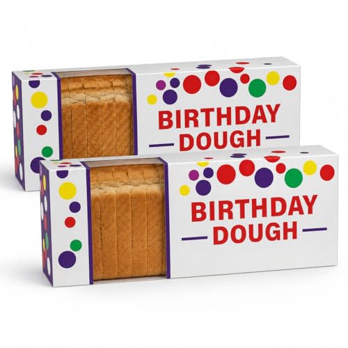 2 Pack Funny Birthday Bread Money Box, Novelty Birthday Dough Replica Food Prank Gift Holder for Cash & Gift Cards, Humorous Gag Present Cardboard Box for Adults Teens Friends, 3.1x3.1x7.8 Inch - color: 2 Pack Birthday Bread