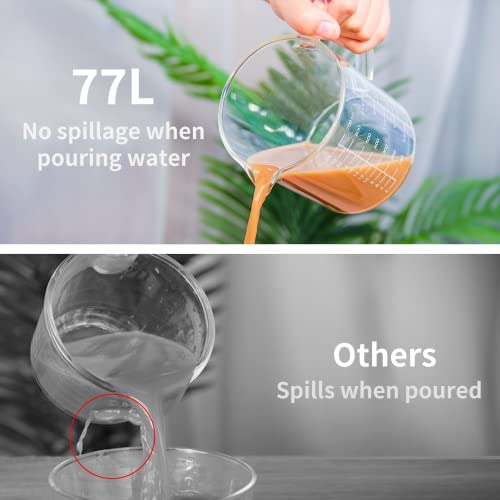 77L High Borosilicate Glass Measuring Cup, Liquid Measuring Cup (0.7L) - color: White measuring scale, size: 700 ML (2 3/4 Cup)