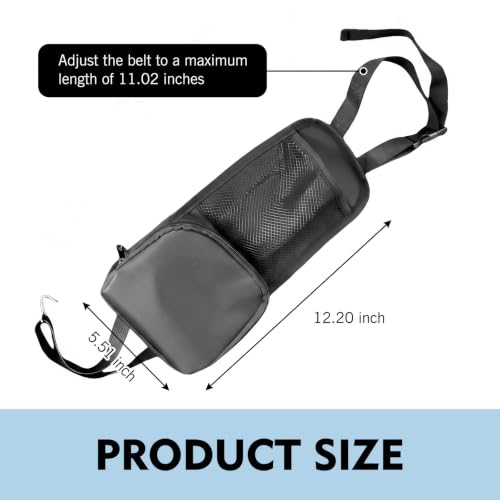 2 PCS Car Seat Side Organizer, Multi-Pocket Auto Seat Storage Bag, Multi-Functional Water-Resistant Oxford Fabric Hanging Pouch, Universal for Sedans SUVs Trucks (Black)