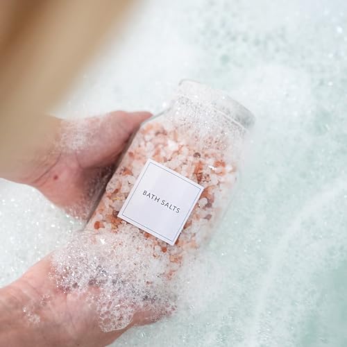 Bathroom Laundry Labels for Jars - 164 Closet Laundry Stickers, Cleaning Labels for Jars Spray Bottles, Bedroom Closet Household Laundry Organization - style: Modern White Bathroom Laundry Closet Labels