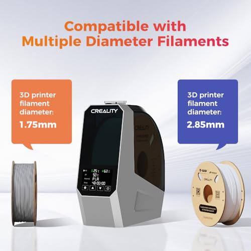 2026 New Creality Space PI Filament Dryer-Christmas Gifts, 3D Printer Filament Dryer Box with 360° Heating, Upgraded Filament Dehydrator Storage Box Support Nylon ABS PETG PLA TPU 1.75/2.85mm - size: Space PI