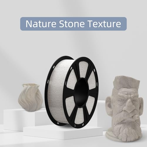 Geeetech Marble PLA Filament 1.75mm Marble Brown Stone Color for Bambu AMS - color: 1kg Marble White-brown
