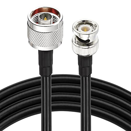 Superbat N Male to BNC Male Jumper Cable 50 Ohm 3ft Low Loss RG8X Cable for Scanner Antenna Splitter VHF Radio etc. - style: n male to bnc male