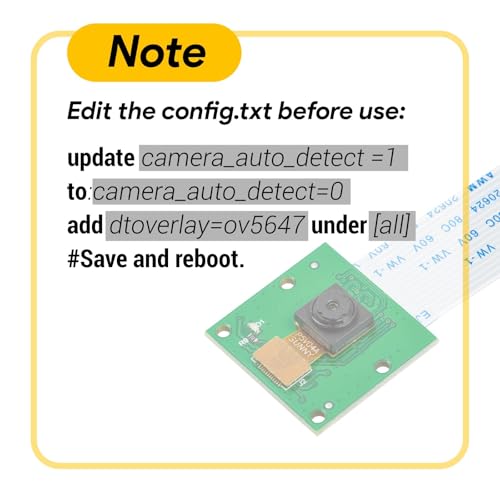 Arducam 5MP Camera for Raspberry Pi, 1080P HD OV5647 Camera Module V1 for Raspberry Pi5/4/3/3B+, and Other A/B Series - size: OV5647 camera module