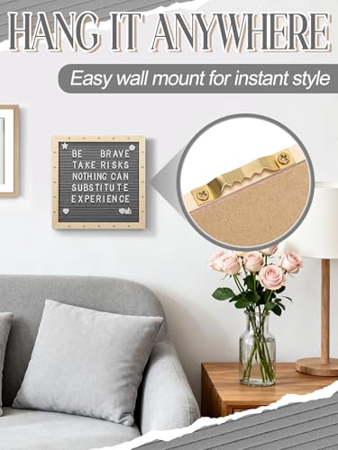 Aulock 10×10" Light up Felt Letter Board with Changeable Letters & Tripod - color: Grey