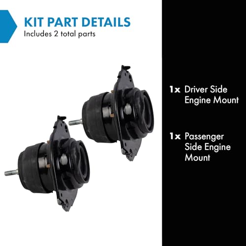 TRQ Left and Right Engine Mount Set Drivers Side - style: MTA32528