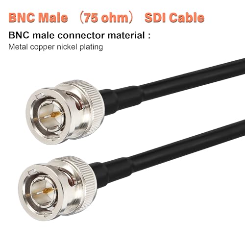 XRDS -RF SDI Cable 20ft, Flexible 3G HD-SDI Cables, BNC to BNC Video Cable 75 Ohm RG179 Extension Cable for 4K 1080P 3G-SDI Camera Monitor Vedio Recorder HDMI Converter - color: Brown, size: 20 FT
